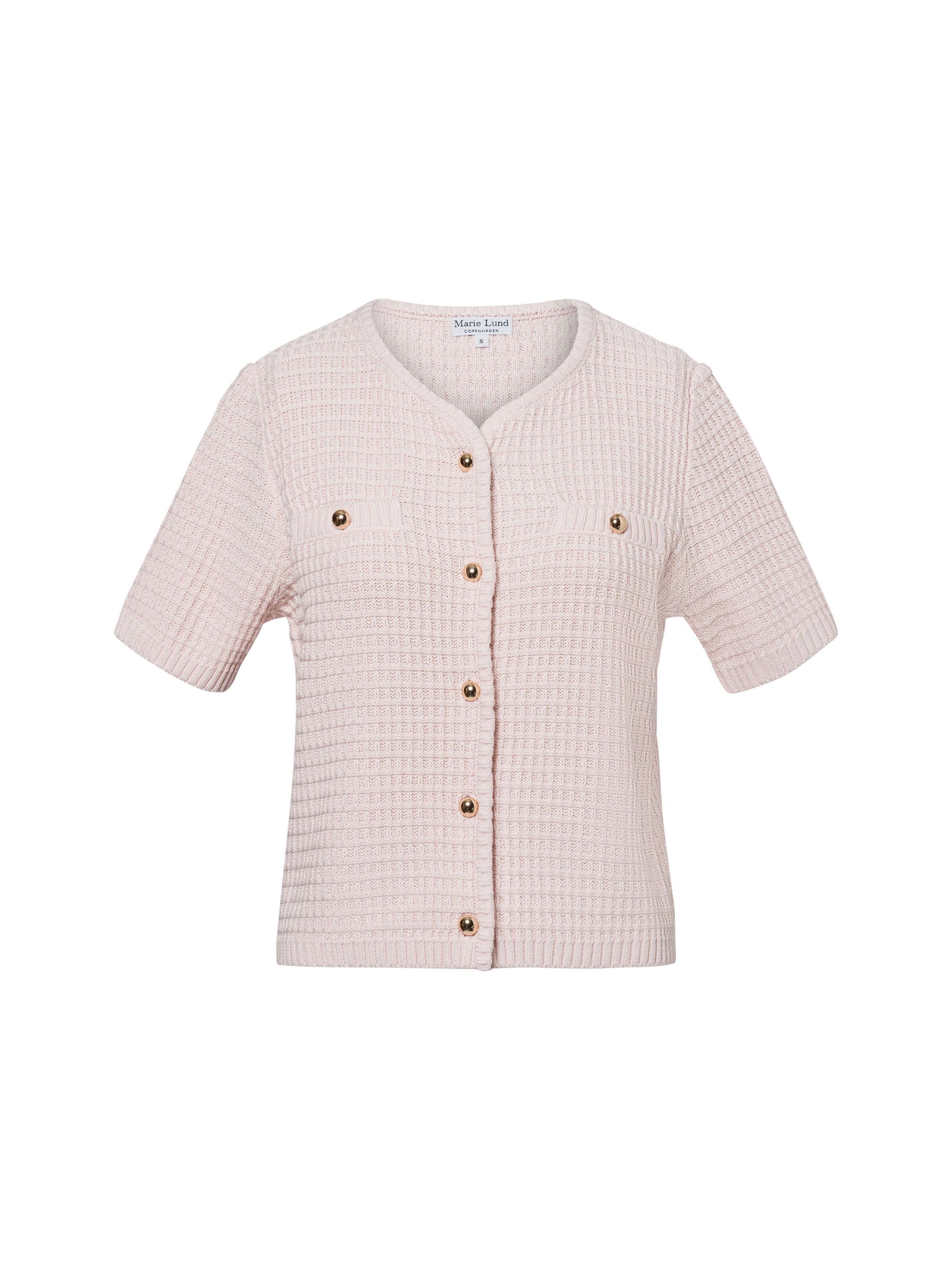 Cardigan Marie Lund en rose : devant