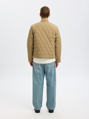 Veste mi-saison SELECTED en marron