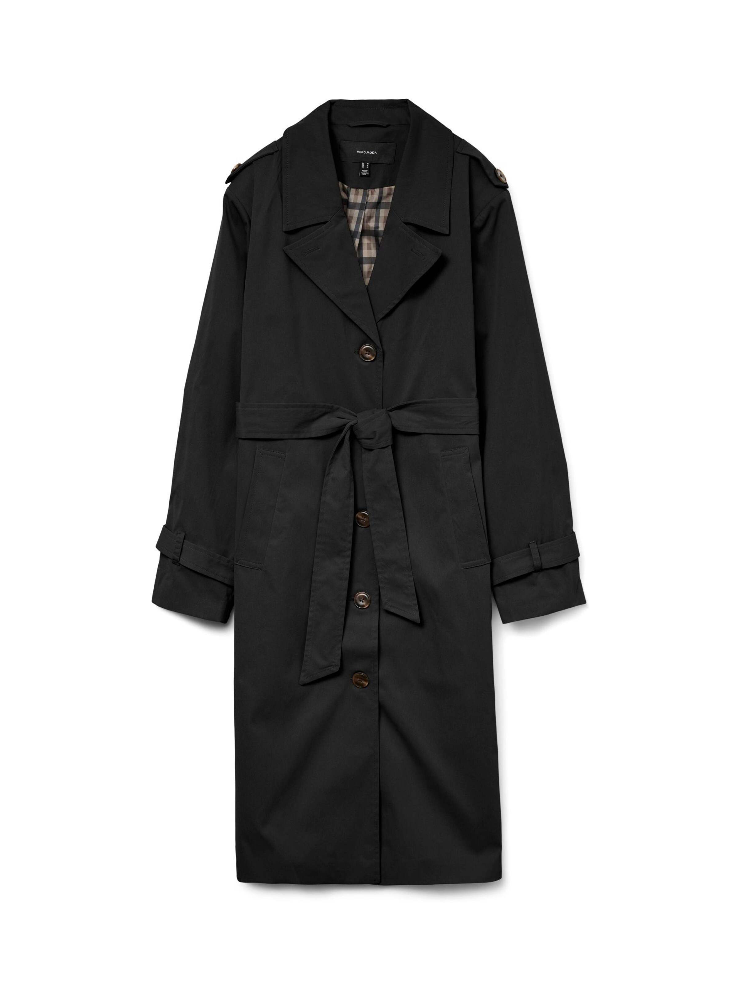 VERO MODA Between-seasons coat in Black: front