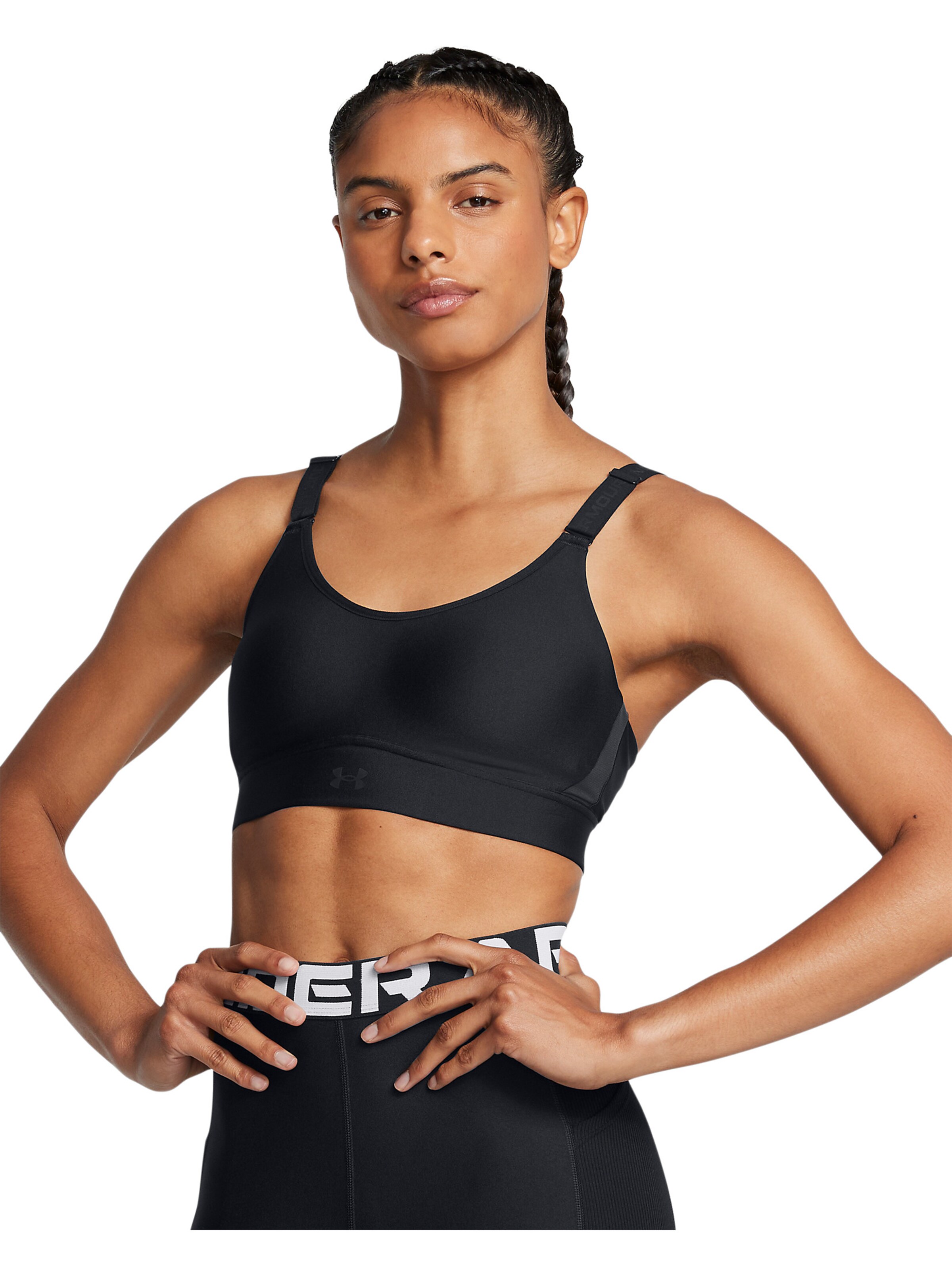 UNDER ARMOUR Bustier Sport bh 'Infinity 2.0' in Zwart: voorkant