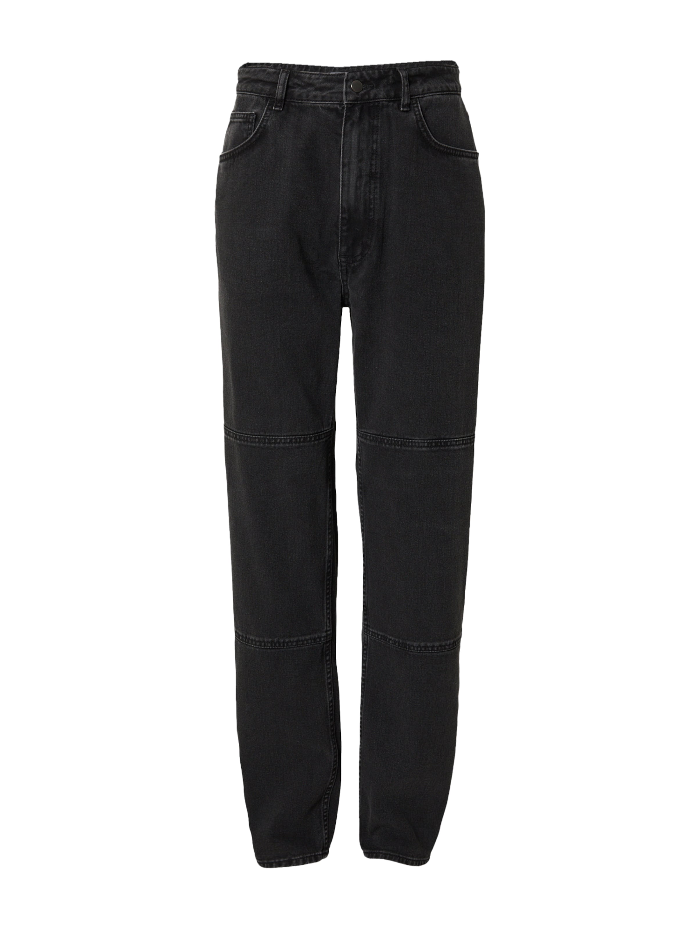 DAN FOX APPAREL Tapered Jeans 'Lucien' in Black: front
