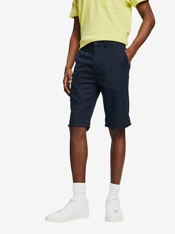 ESPRIT Regular Chino Pants in Blue: front