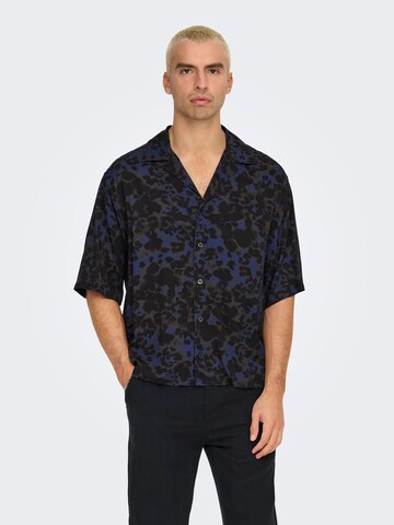 Only & Sons Comfort Fit Skjorte 'ONSHarris' i blå: forside