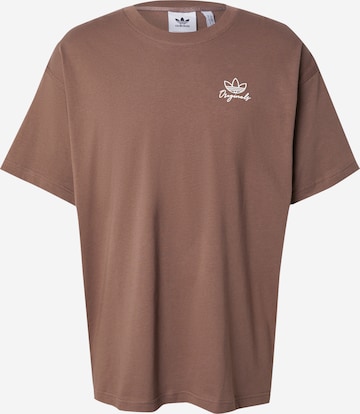 ADIDAS ORIGINALS T-Shirt 'OUTLINE PALM' in Braun: Vorderseite