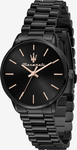 juoda Maserati Analoginis (įprasto dizaino) laikrodis: priekis