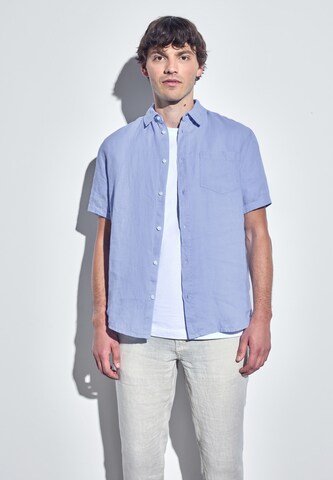 Street One MEN Regular Fit Hemd in Blau: Vorderseite