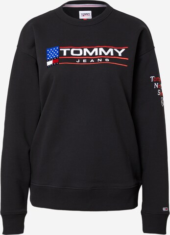 Tommy Jeans Sweatshirt 'Modern Sport 1' in Black: front