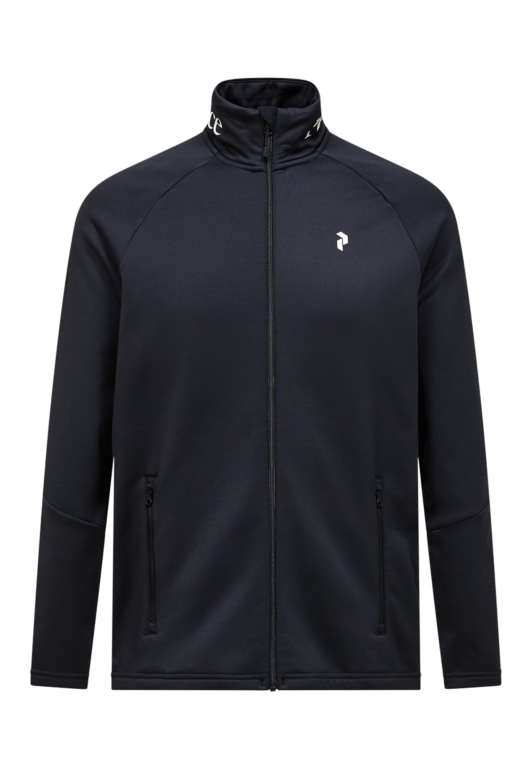 Veste en polaire PEAK PERFORMANCE en noir : devant