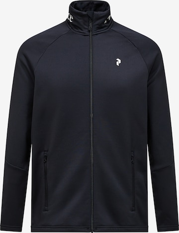 Veste en polaire PEAK PERFORMANCE en noir : devant