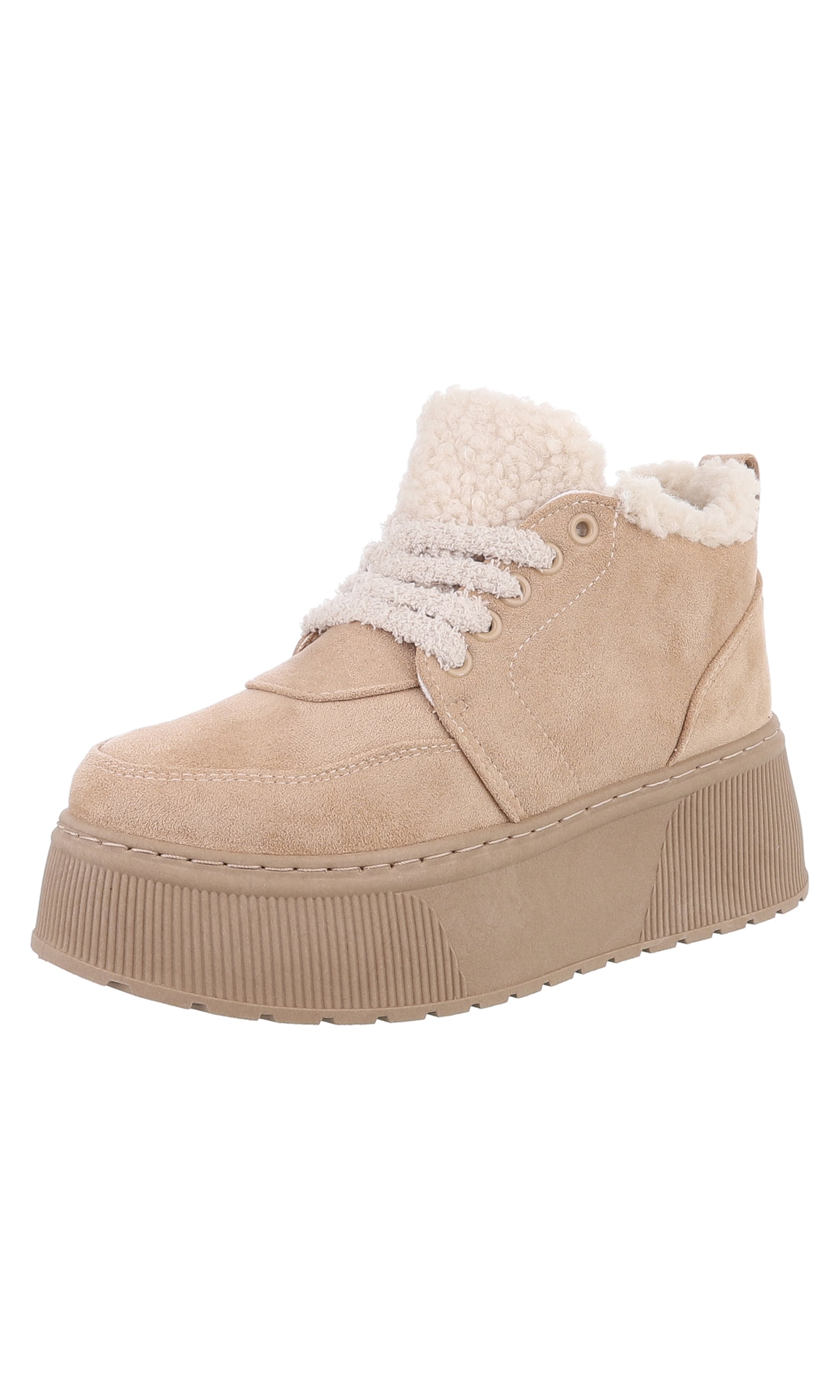 Ital-Design Stiefelette in Beige: Vorderseite