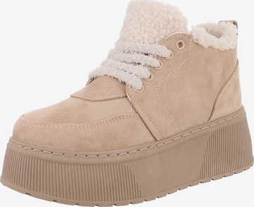 Ital-Design Stiefelette in Beige: Vorderseite