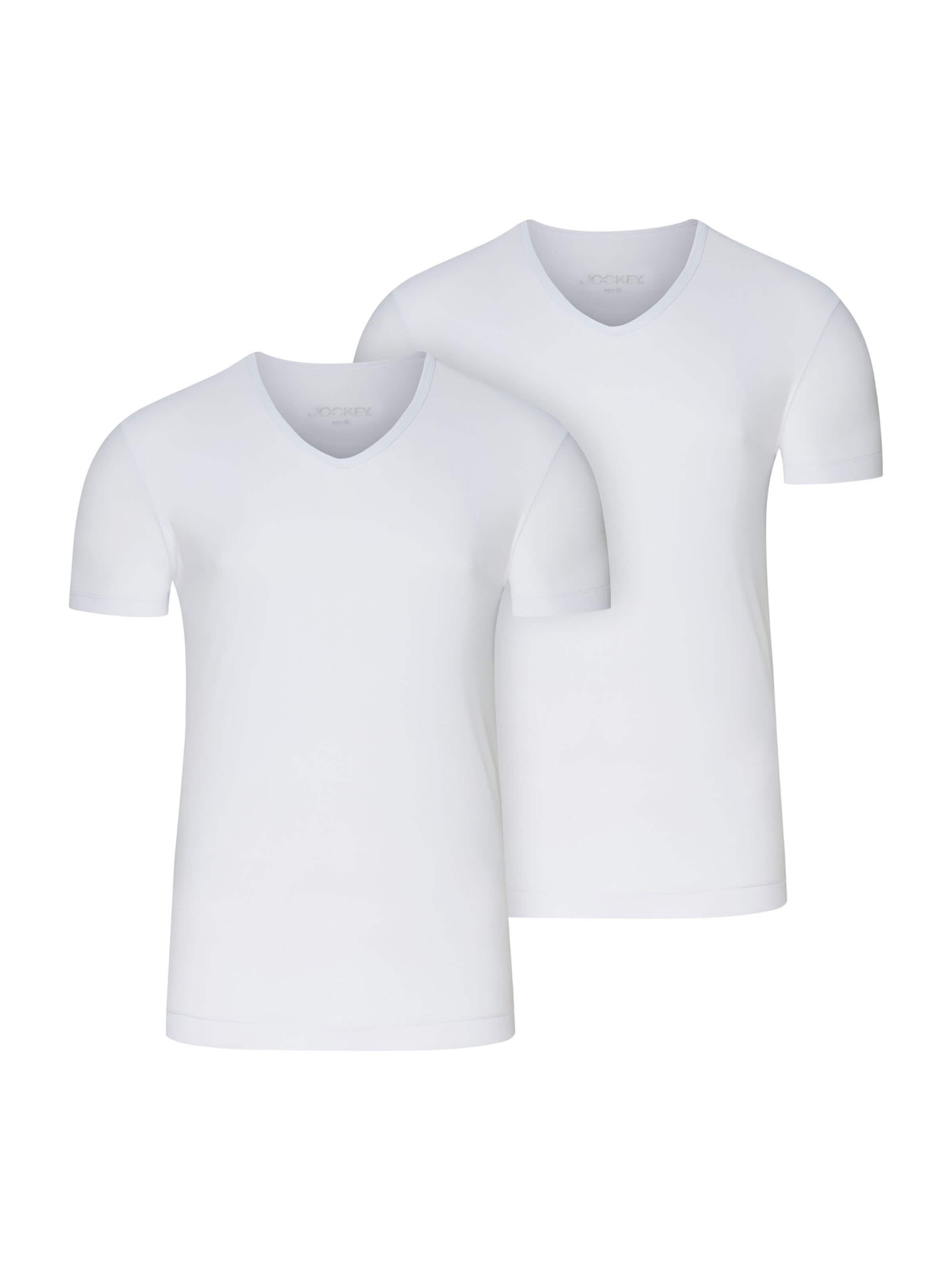 JOCKEY Unterhemd 'Microfiber Air V-Neck Shirt - 2 Pack'‌‌‌ in XXL in weiß, Produktansicht