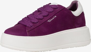 Baskets basses TAMARIS en violet : devant