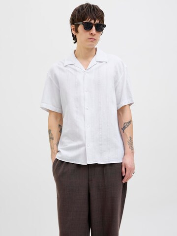 JACK & JONES Comfort fit Button Up Shirt 'JPRCCMontana' in White: front