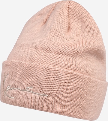 Karl Kani Beanie 'Signature' in Pink: front