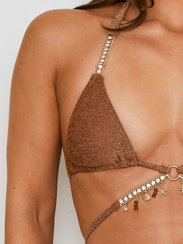 Moda Minx Triangel Bikinitop in Braun