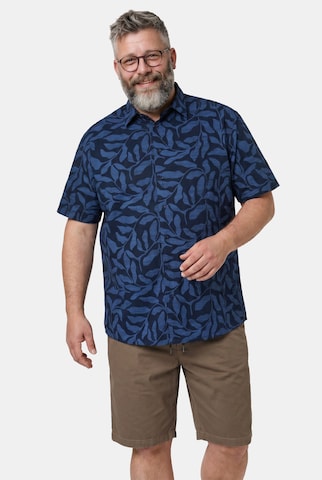 Men Plus Comfort Fit Hemd in Blau: Vorderseite