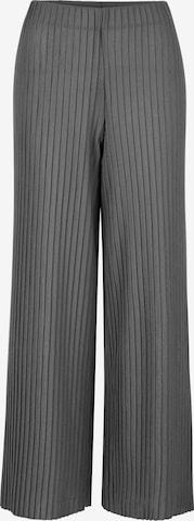 Rich & Royal Wide leg Trousers in Grey: front