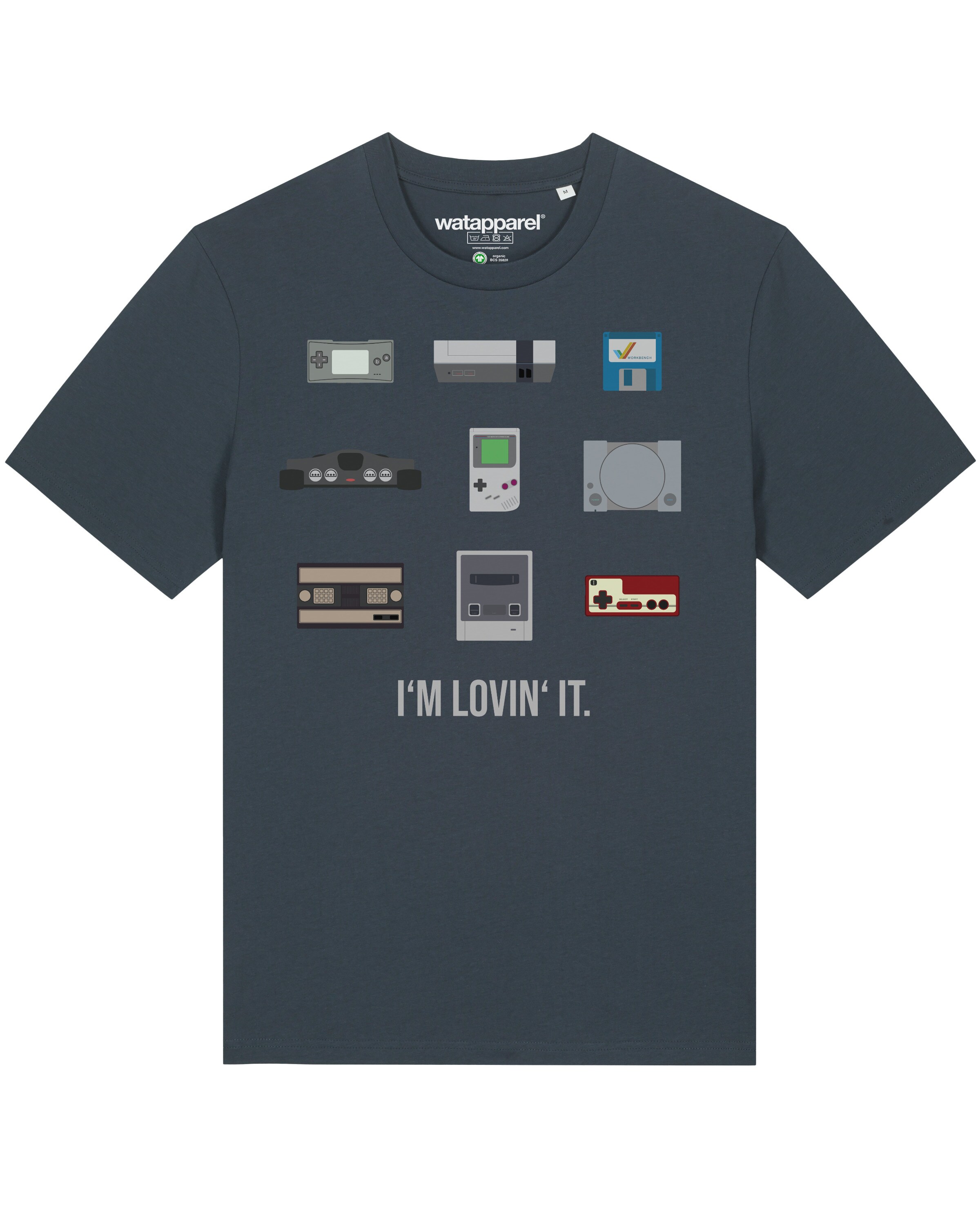 T-Shirt ' Videogames ' Watapparel en gris : devant