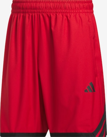 ADIDAS PERFORMANCE - Loosefit Calças de desporto 'Crazy Lite' em vermelho: frente