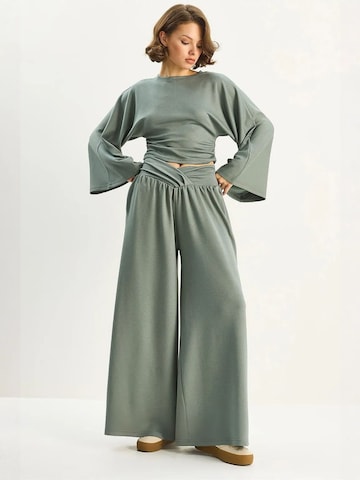 Bianco Lucci - Calças de fato em verde