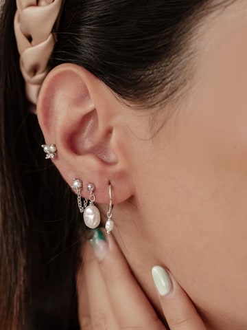 Hey Happiness - Pendientes 'Pearl Quartet' en plata