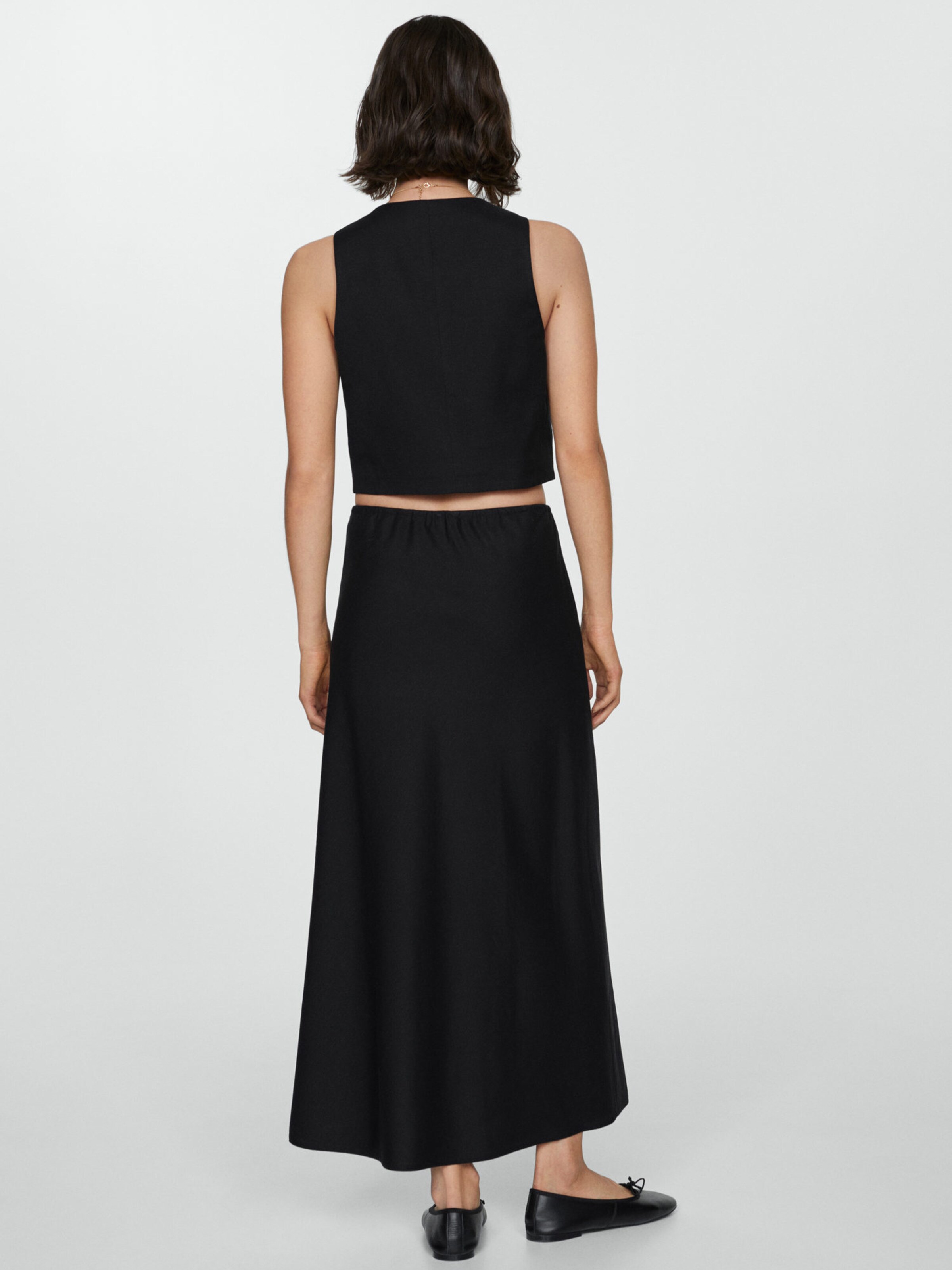 Jupe noire mango sale
