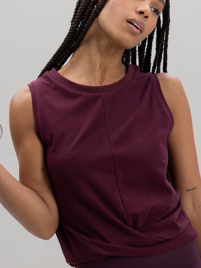 Hey Honey Haut 'Cropped' en lie de vin, Vue avec produit