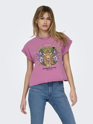 T-shirt 'LUCINDA' ONLY en rose : devant