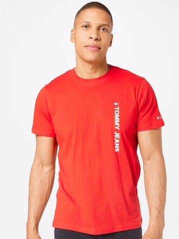 Tommy Jeans - Camisa em vermelho: frente
