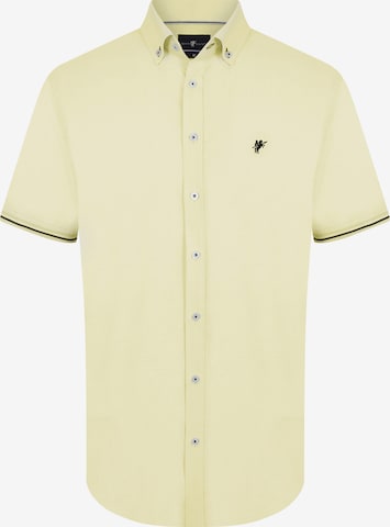 DENIM CULTURE Regular fit Overhemd 'GUIDO' in Geel: voorkant