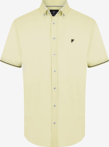 Coupe regular Chemise 'GUIDO' DENIM CULTURE en jaune : devant