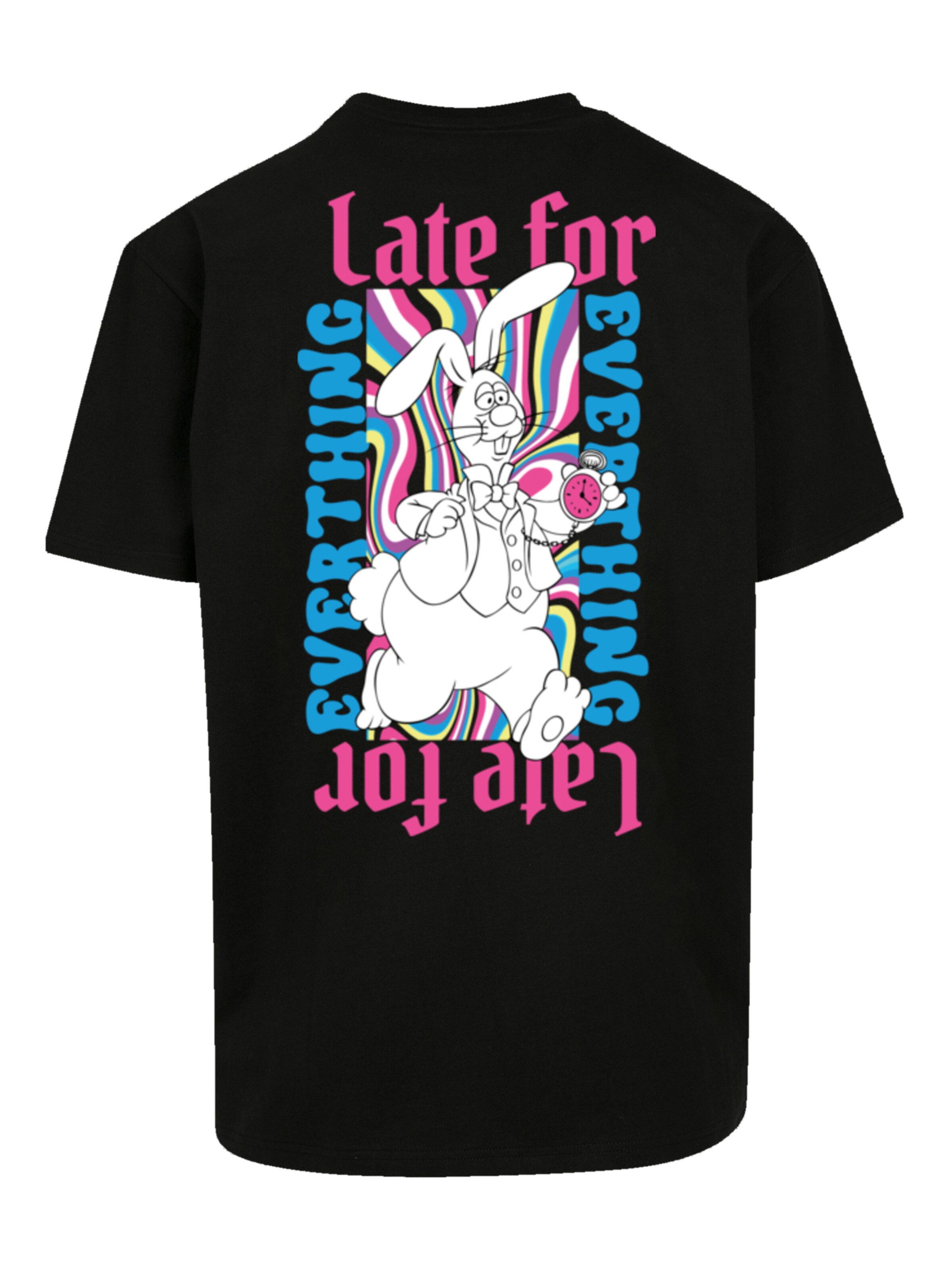 F4NT4STIC Shirt 'Alice im Wunderland Heroes of Childhood' in Zwart