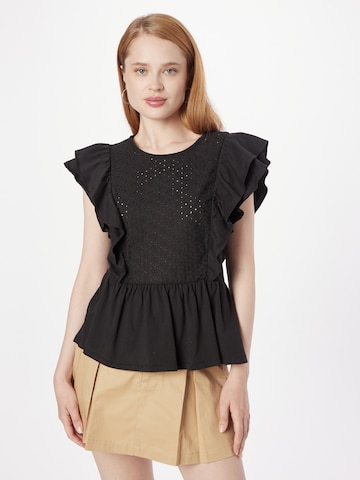 GAP Blouse 'EYELET' in Zwart: voorkant