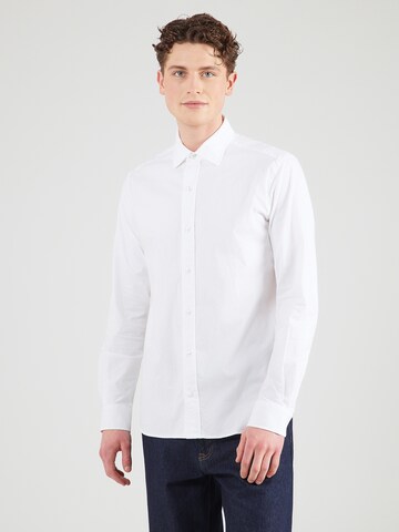 MOS MOSH Slim fit Button Up Shirt 'Marco' in White: front