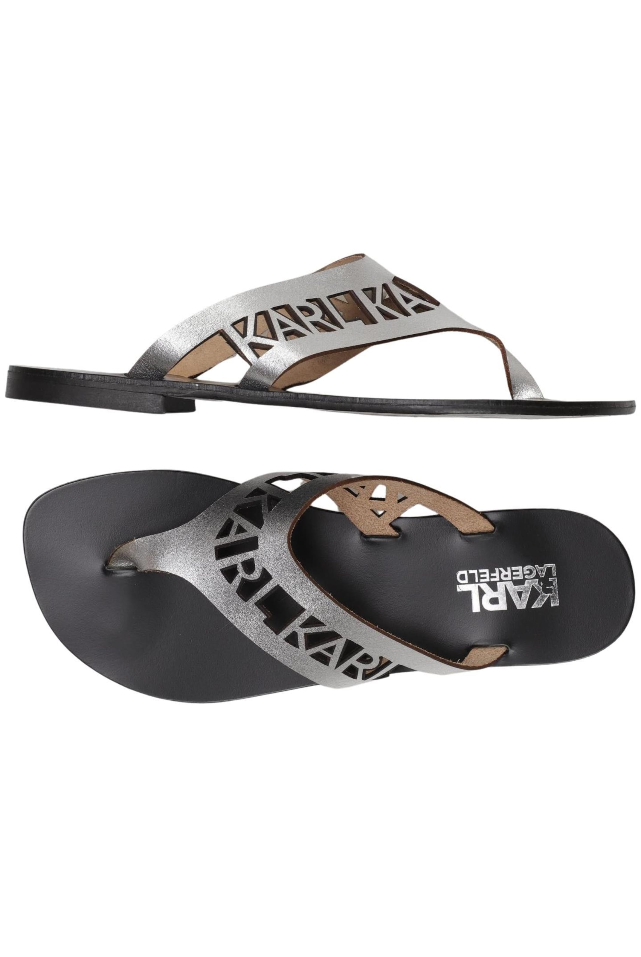 Karl Lagerfeld Sandals & High-Heeled Sandals in 38 in Silver: front
