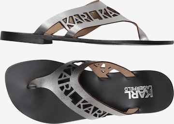 Karl Lagerfeld Sandalen 38 in Silber: Vorderseite