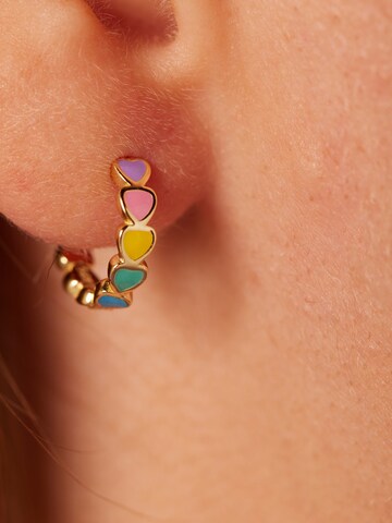 Lucardi Ohrringe 'Colourful' in Gold
