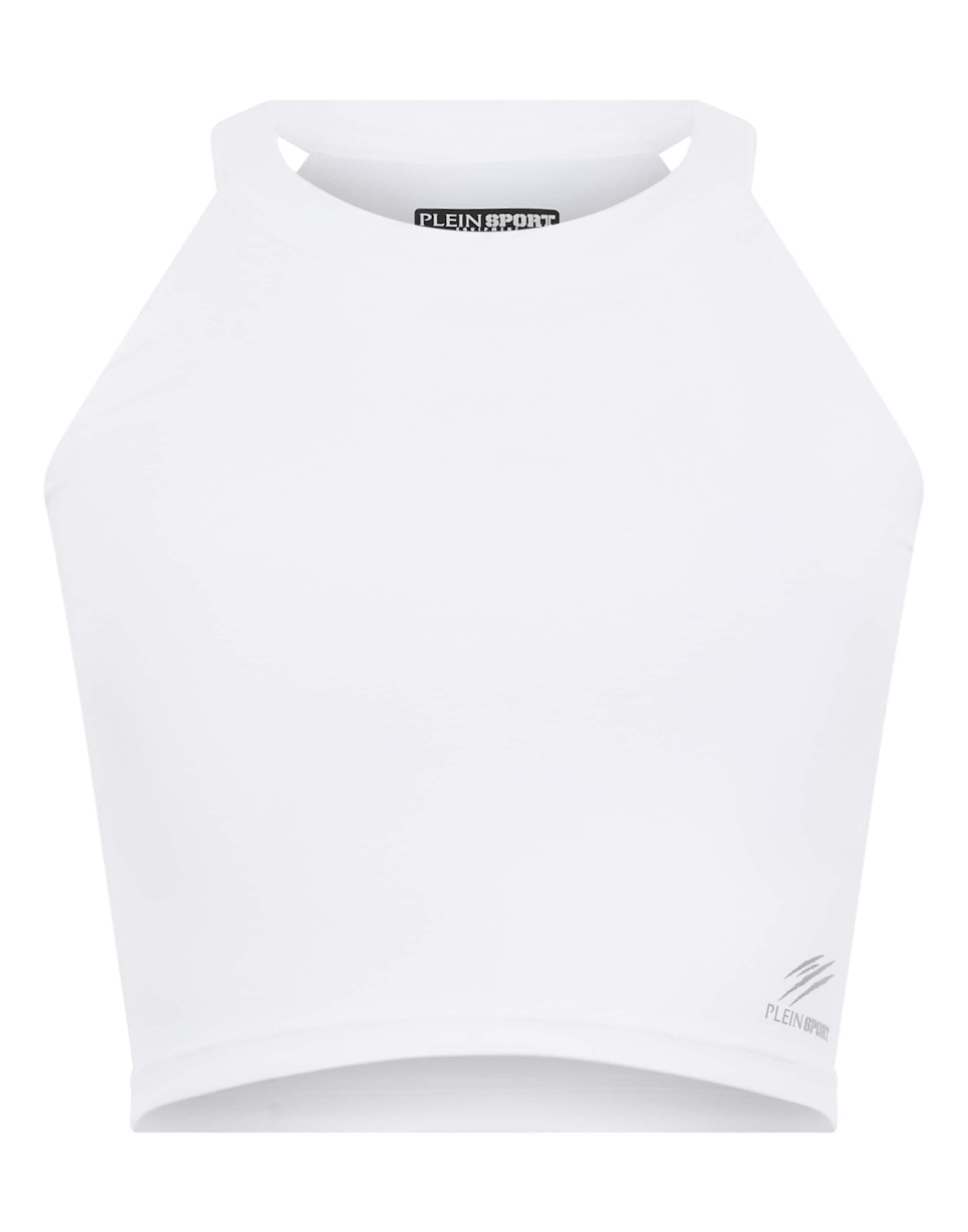 Top sportivo di Plein Sport in bianco: frontale