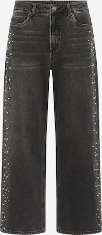 pilka Kaffe Plačios klešnės Džinsai 'KAPetra': priekis