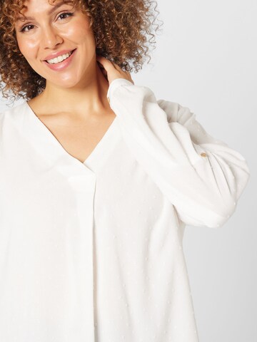 Fransa Curve Blouse 'Coya' in White