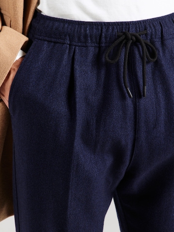 UNITED COLORS OF BENETTON Regularen Hlače na rob | modra barva