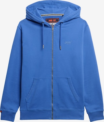 Veste de survêtement 'Essential' Superdry en bleu : devant