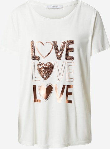 T-shirt 'Cay' ABOUT YOU en blanc : devant