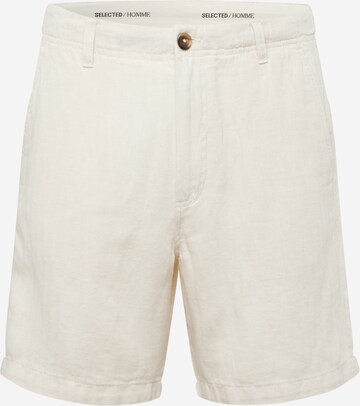 SELECTED HOMME - Calças chino 'OWEN' em bege: frente