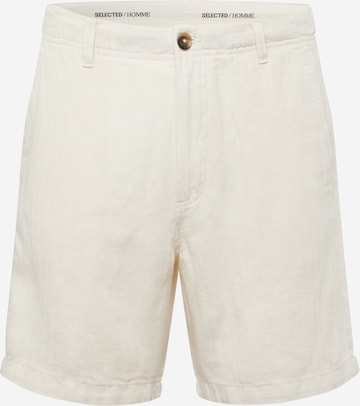 SELECTED HOMME - Regular Calças chino 'OWEN' em bege: frente