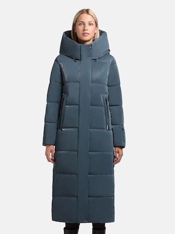 khujo Winter coat 'Soulani5 Shiny' in Blue: front