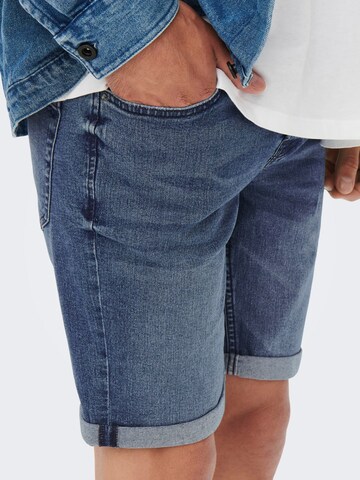 Regular Jean Only & Sons en bleu