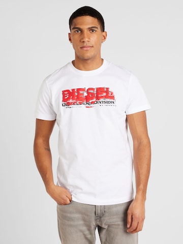 DIESEL Μπλουζάκι 'DIEGOR' σε λευκό: μπροστά