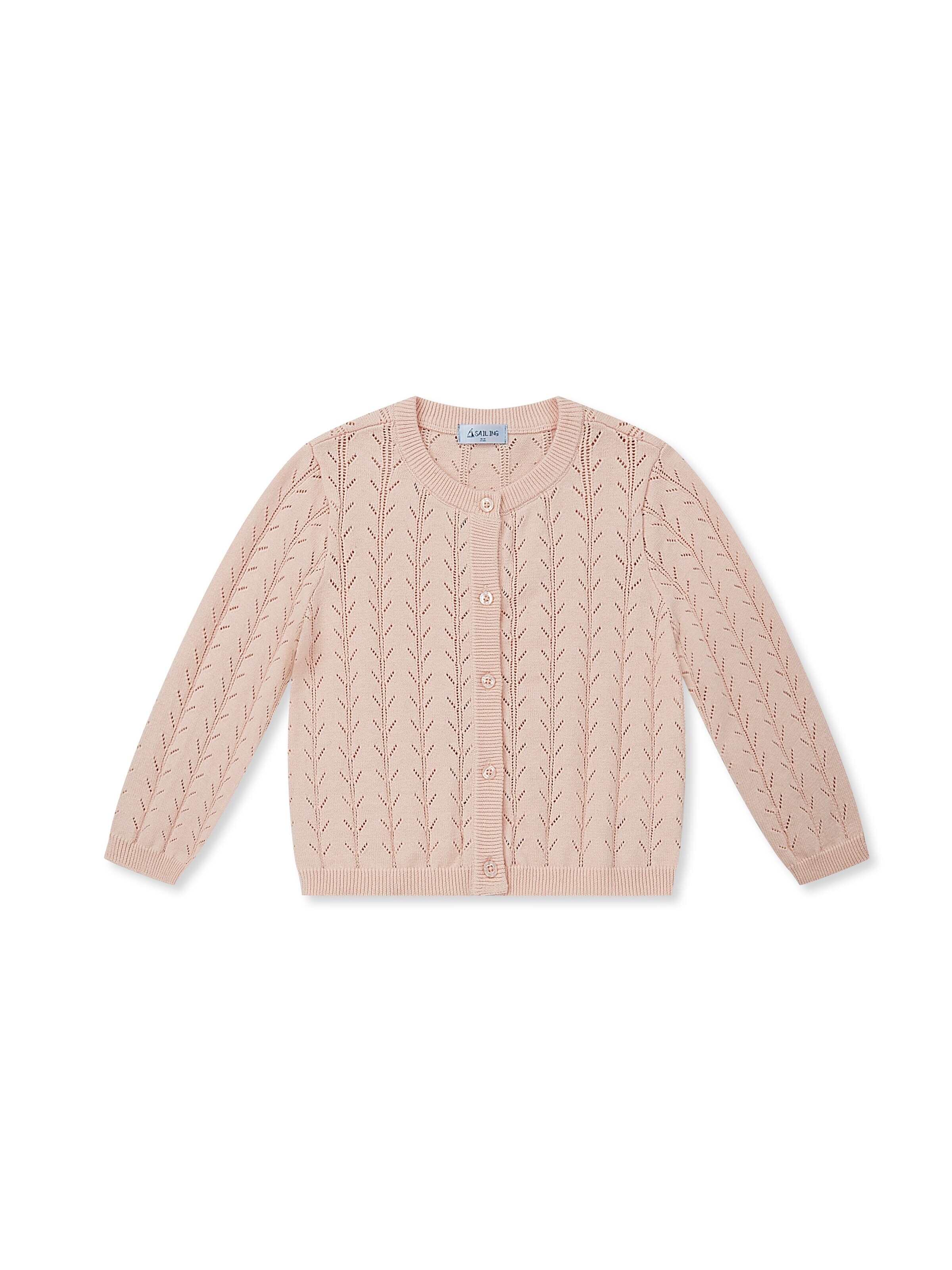 Sailing Knit Cardigan in Pink: front